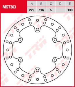 Disco de freno fijo TRW  MST363