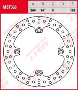 Disco de freno fijo TRW  MST368
