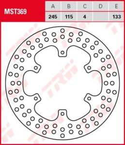 Disco de freno fijo TRW  MST369