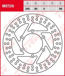 Disco de freno fijo TRW  MST370