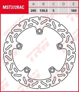Disco de freno fijo RACING TRW  MST372RAC
