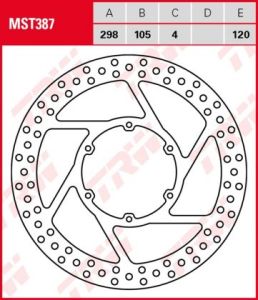 Disco de freno fijo TRW MST387