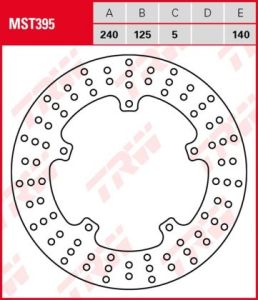 Disco de freno fijo TRW MST395