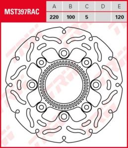 Disco de freno fijo RACING TRW MST397RAC