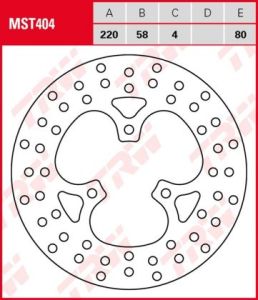 Disco de freno fijo TRW  MST404