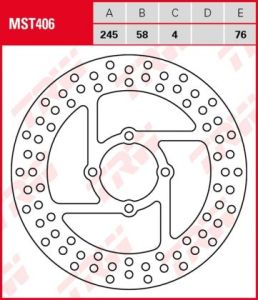 Disco de freno fijo TRW  MST406