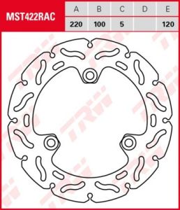 Disco de freno fijo RACING TRW MST422RAC