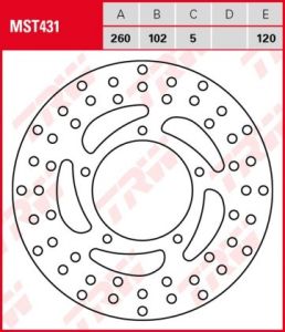 Disco de freno fijo TRW  MST431