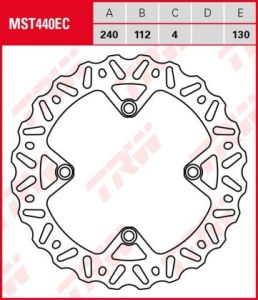 Disco de freno fijo OFF ROAD TRW MST440EC