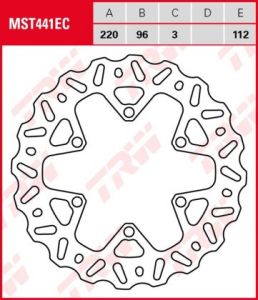 Disco de freno fijo OFF ROAD TRW MST441EC