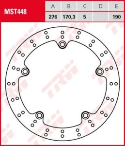 Disco de freno fijo TRW  MST448