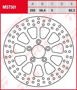 Disco de freno fijo TRW  MST501