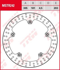 Disco de freno fijo BMW no necesita tornilleria adicional TRW  MSTR242
