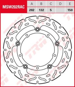 Disco de freno flotante RACING TRW MSW202RAC