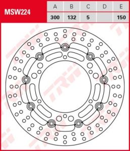 Disco de freno flotante TRW MSW224