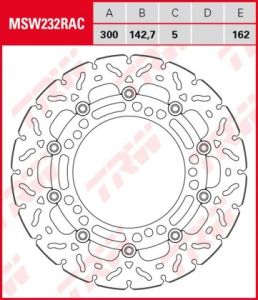 Disco de freno flotante RACING TRW MSW232RAC