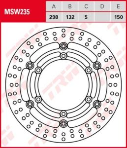 Disco de freno flotante TRW MSW235