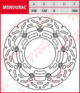 Disco de freno flotante RACING TRW MSW242RAC