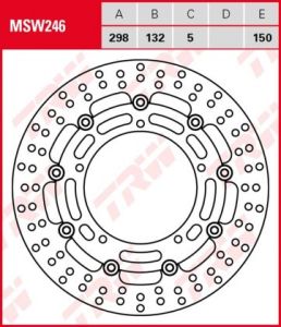 Disco de freno flotante  TRW  MSW246