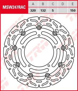 Disco de freno flotante RACING TRW MSW247RAC