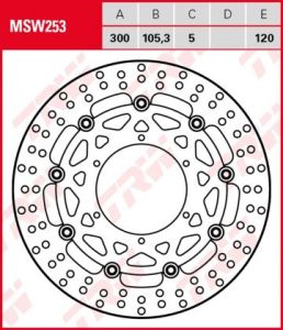 Disco de freno flotante TRW MSW253