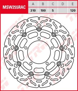 Disco de freno flotante RACING TRW MSW255RAC
