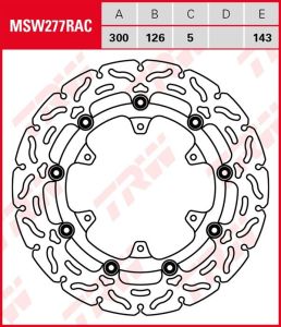 Disco de freno flotante RACING TRW MSW277RAC